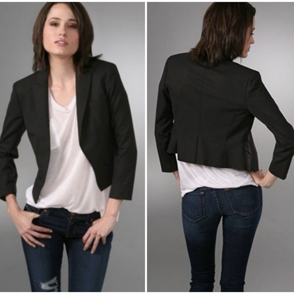 Theory Black Wool Blazer Women’s Size 2 Gratian